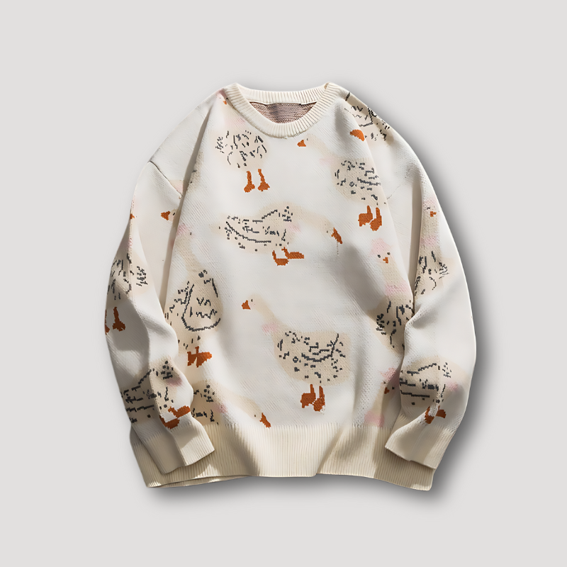 Echoarchiv | Pulli Grafik Gedruckt Gans Und Ente
