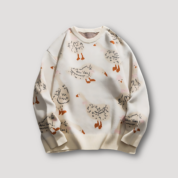 Echoarchiv | Pulli Grafik Gedruckt Gans Und Ente