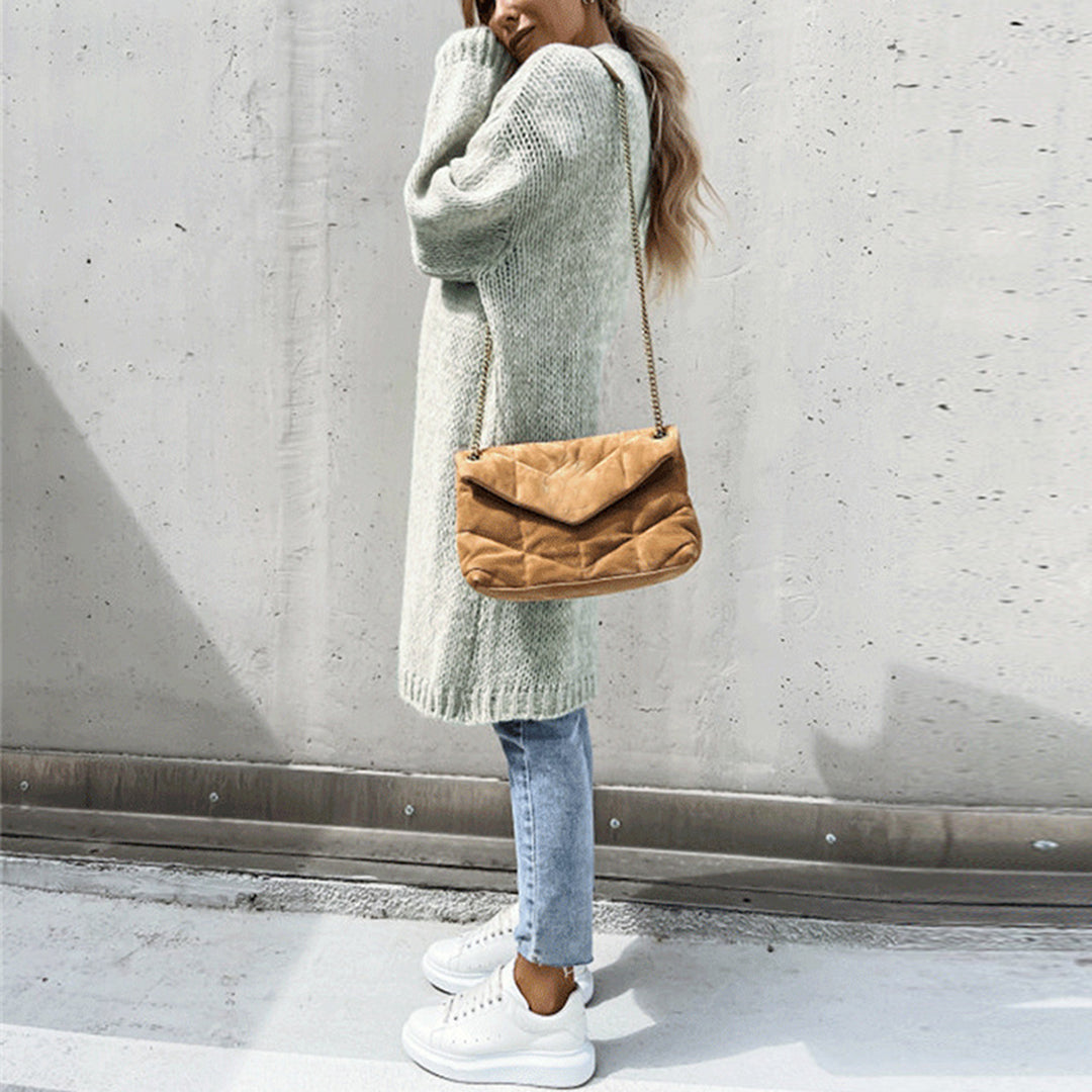 Zeitloses Langarm-Cardigan für Damen – Veloura
