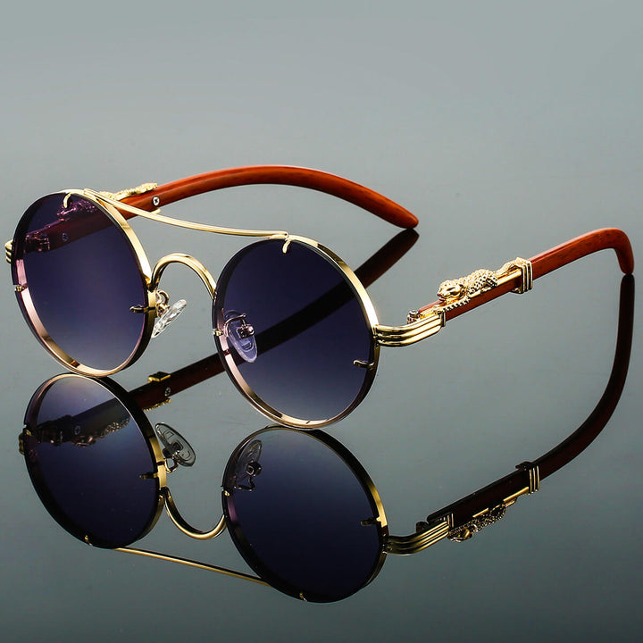 Echoarchiv | Ovale Retro Sonnenbrille Aus Metall