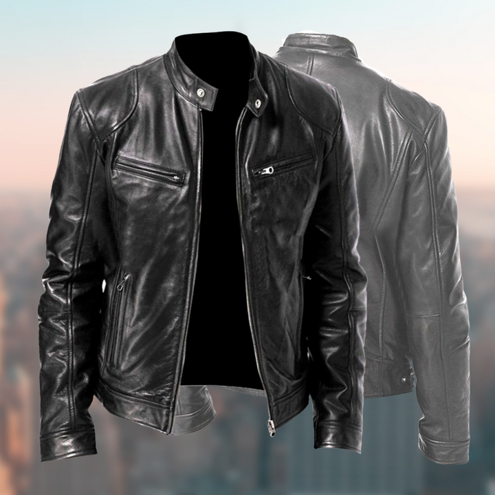 Echoarchiv | Premium Langlebige Herren-Lederjacke mit Echoarchivrnem Schnitt