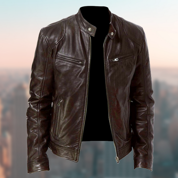 Echoarchiv | Premium Langlebige Herren-Lederjacke mit Echoarchivrnem Schnitt