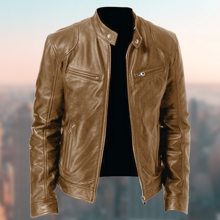 Echoarchiv | Premium Langlebige Herren-Lederjacke mit Echoarchivrnem Schnitt