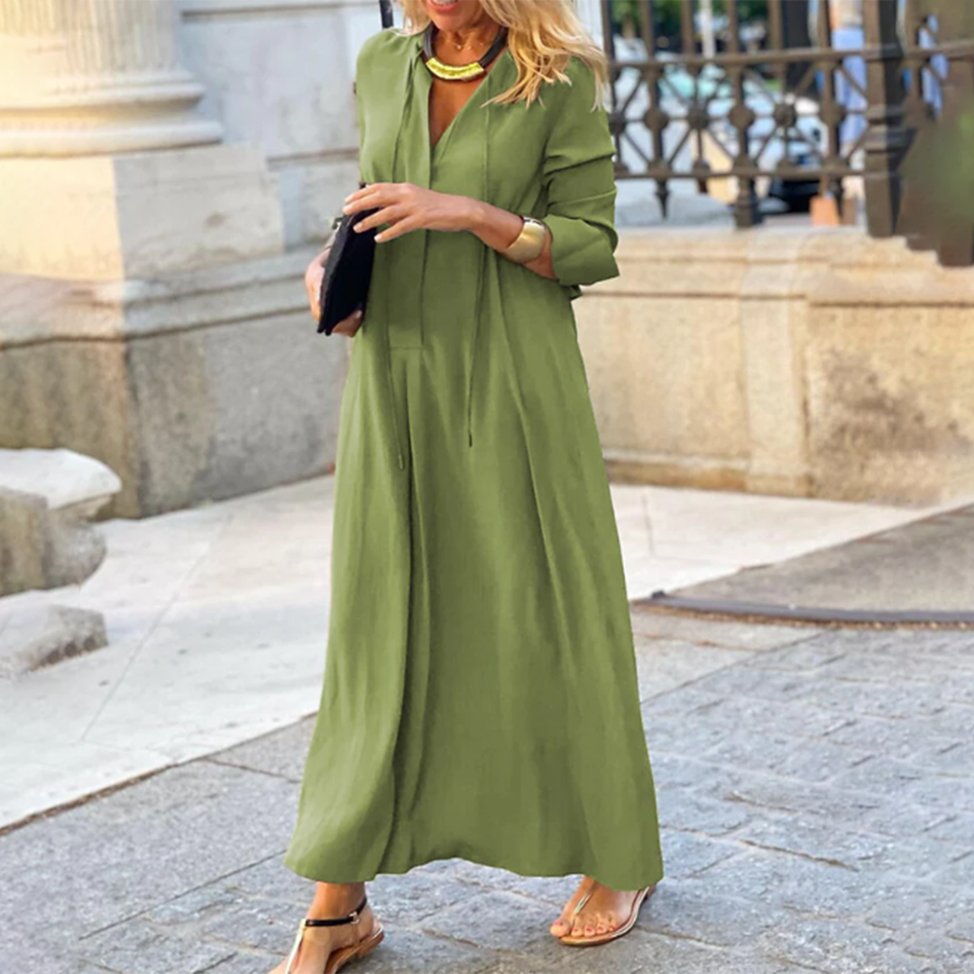 Echoarchiv | Bequemes, Locker Sitzendes Maxikleid