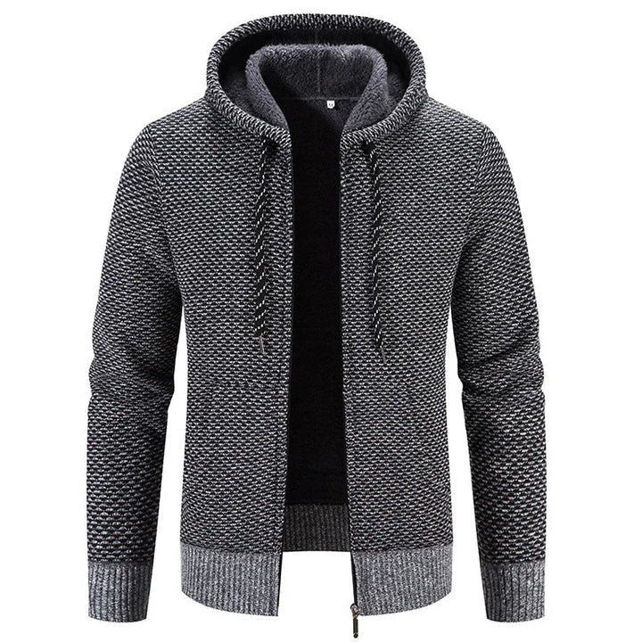 Echoarchiv - Lässige Herbst Strickjacke mit Kapuze für Männer