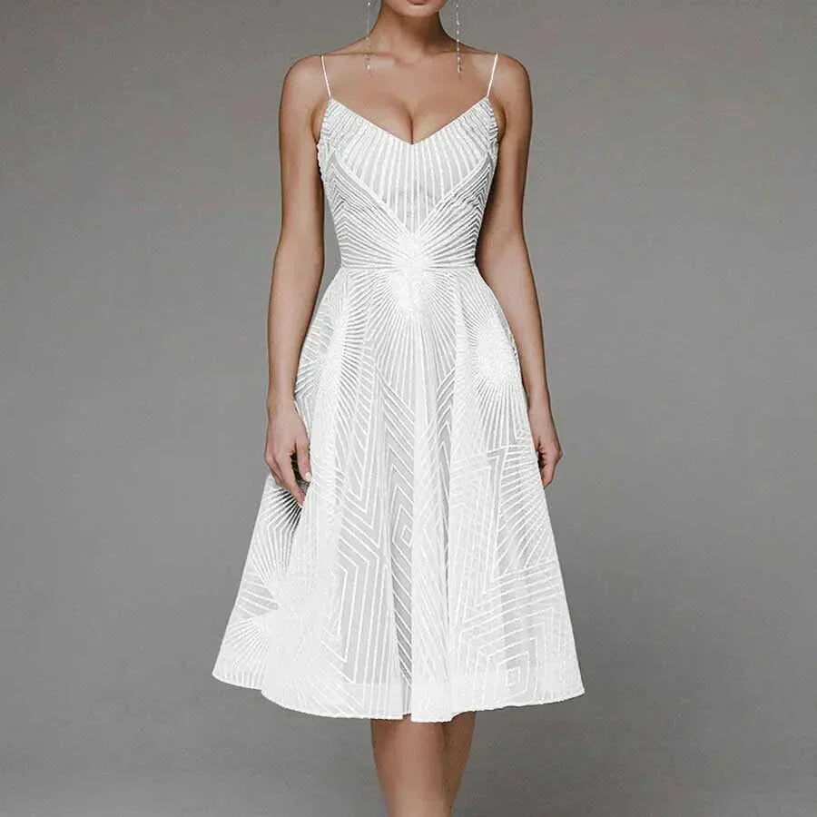 Echoarchiv | Elegantes Midi Kleid Für Anlässe Tagsüber Und Abends