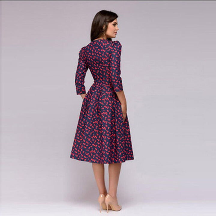 Echoarchiv | Geblümtes Kleid Drei Viertel Ärmel
