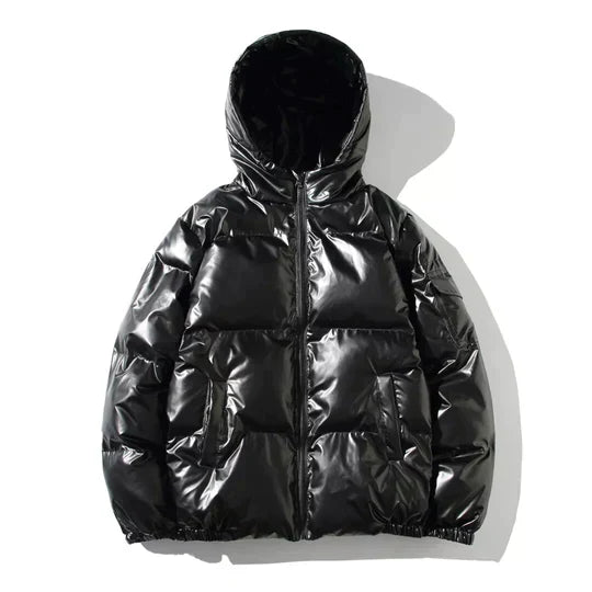 Echoarchiv - Winddichte metallische Winter-Pufferjacke