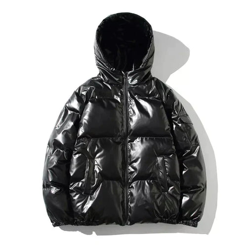 Echoarchiv - Winddichte metallische Winter-Pufferjacke