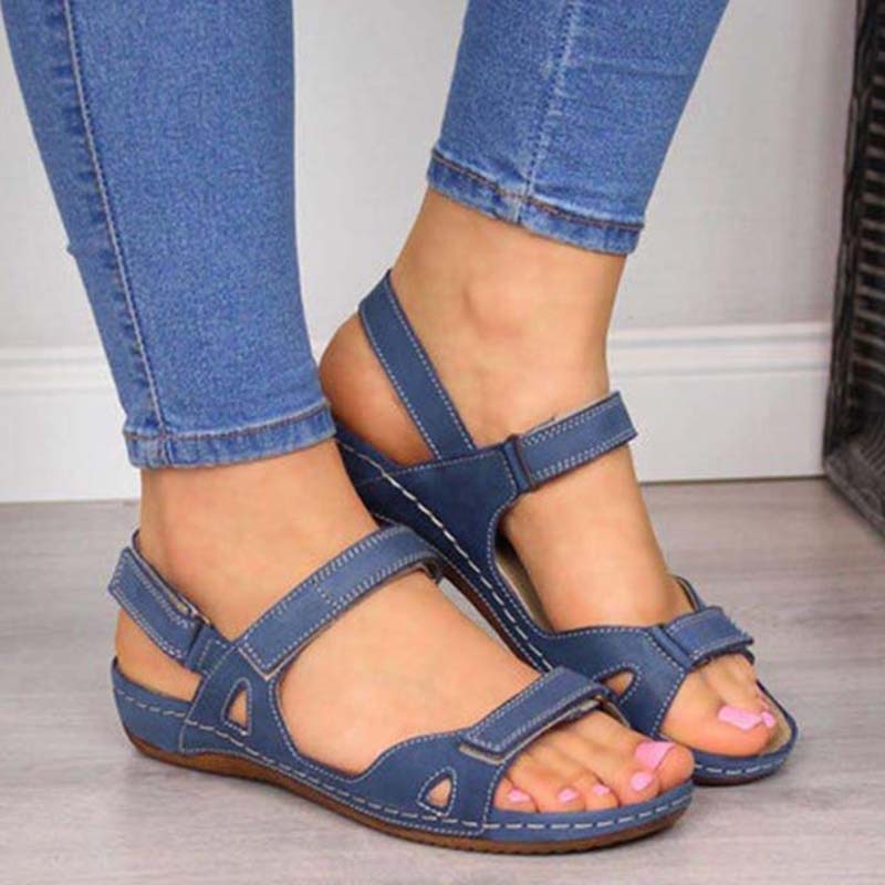 Echoarchiv | Bliss Clark Orthopädische Sommersandalen mit Klettverschluss für Frauen