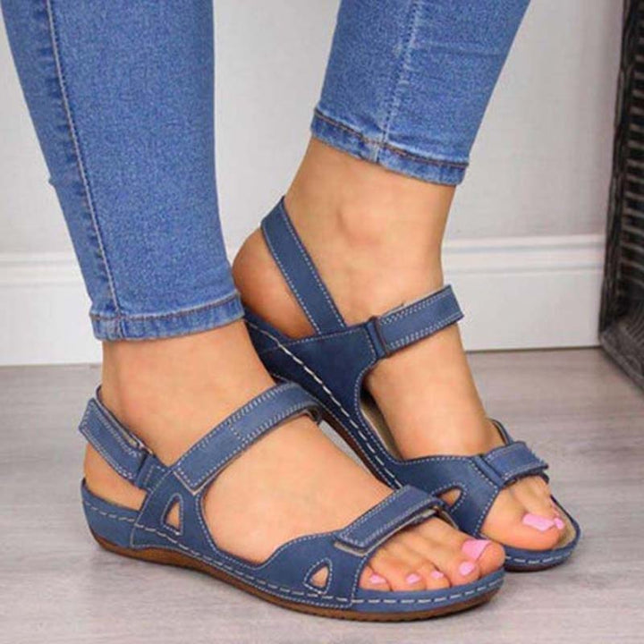 Echoarchiv | Bliss Clark Orthopädische Sommersandalen mit Klettverschluss für Frauen