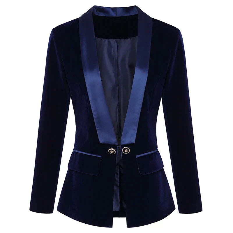 Echoarchiv | Blazer Aus Samt mit Satinaufschlägen