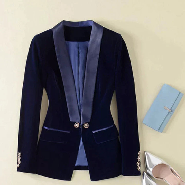 Echoarchiv | Blazer Aus Samt mit Satinaufschlägen