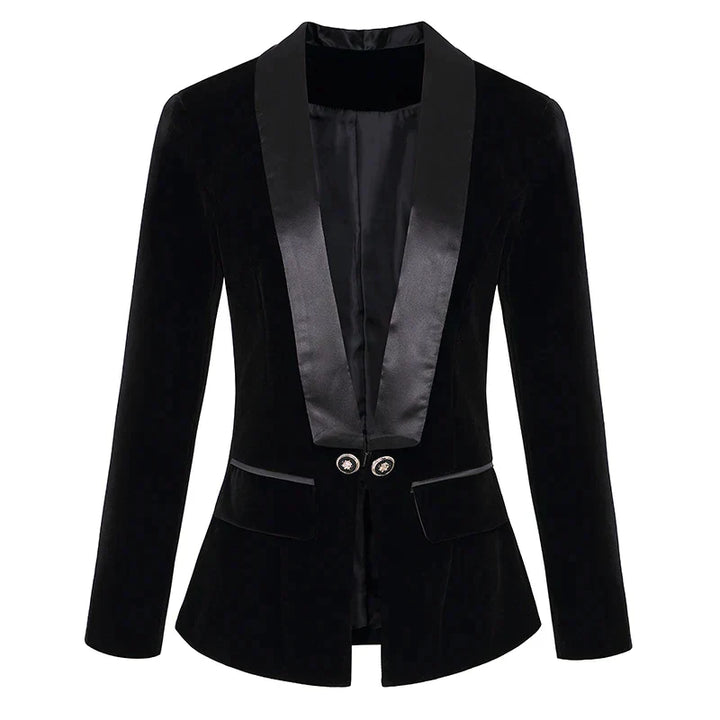 Echoarchiv | Blazer Aus Samt mit Satinaufschlägen