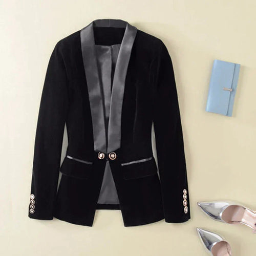 Echoarchiv | Blazer Aus Samt mit Satinaufschlägen