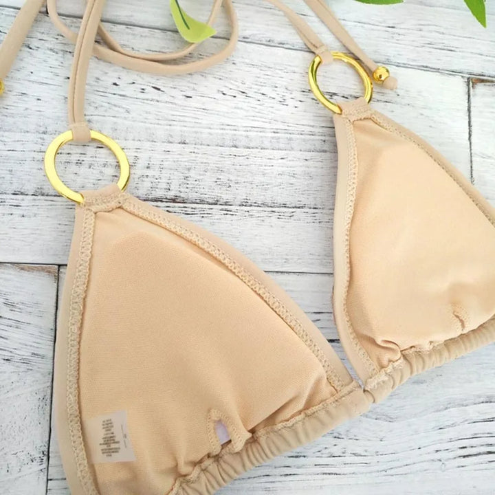 Echoarchiv | Neu Sexy Bikinis Pailletten Goldfarbe Frauen Bandage Bikini Set Push-Up Vorgepolsterter Bh BadEchoarchivnzug Set BadeEchoarchiv