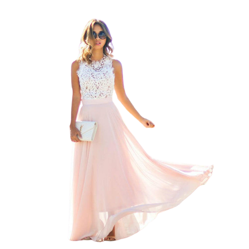 Echoarchiv | Maxi-Spitzenkleid Im Brautstil Acorina