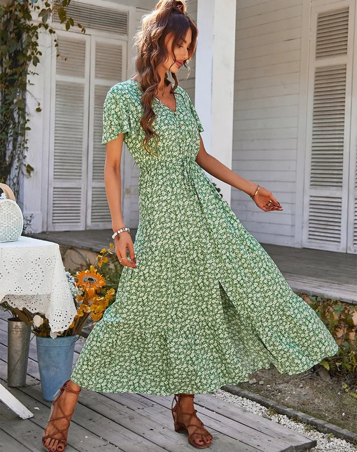 Echoarchiv | Blumenkleid mit Rüschenärmeln