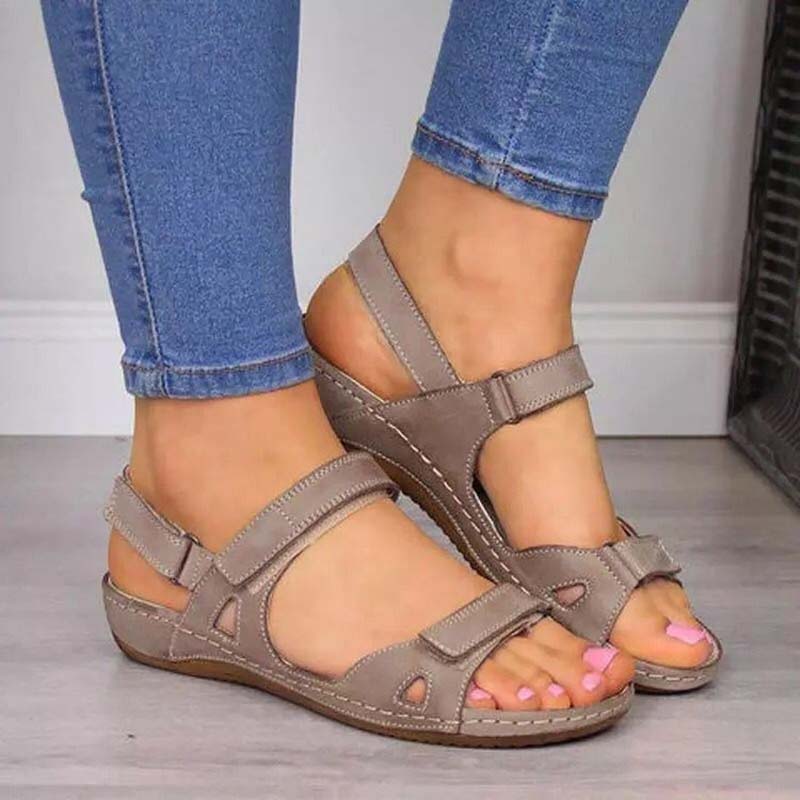 Echoarchiv | Bliss Clark Orthopädische Sommersandalen mit Klettverschluss für Frauen