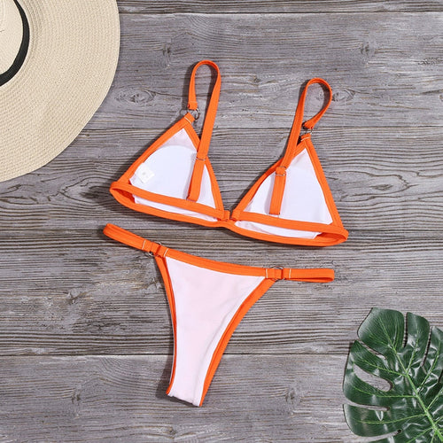 Echoarchiv | Oranger Bikini mit Ringdetails