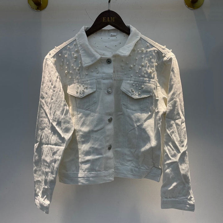 Echoarchiv | Lässige JEchoarchivnsjacke mit Perlen