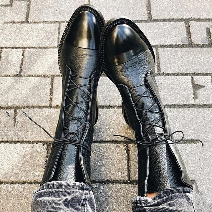 Echoarchiv | Vintage-Stiefeletten mit Absatz für Damen
