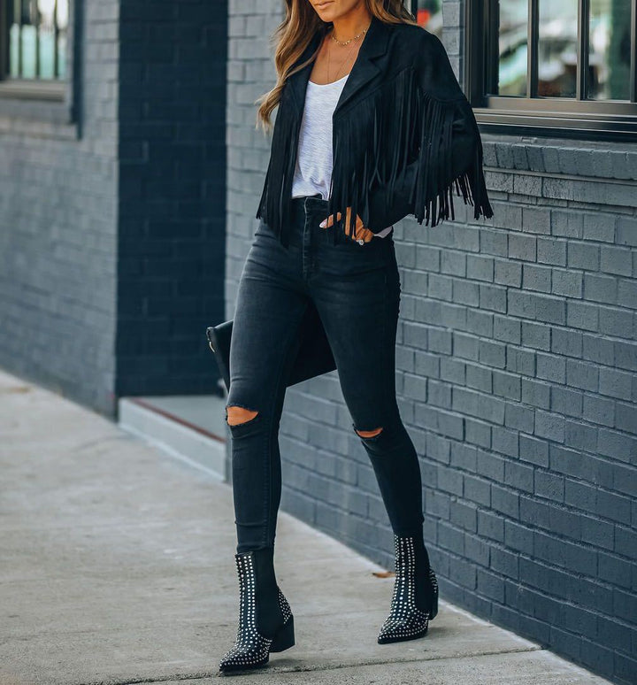 Echoarchiv | Retro Chic Jacke mit Fransen