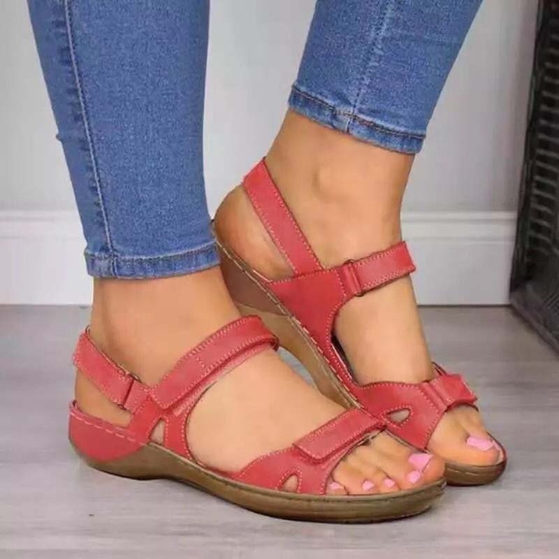 Echoarchiv | Bliss Clark Orthopädische Sommersandalen mit Klettverschluss für Frauen
