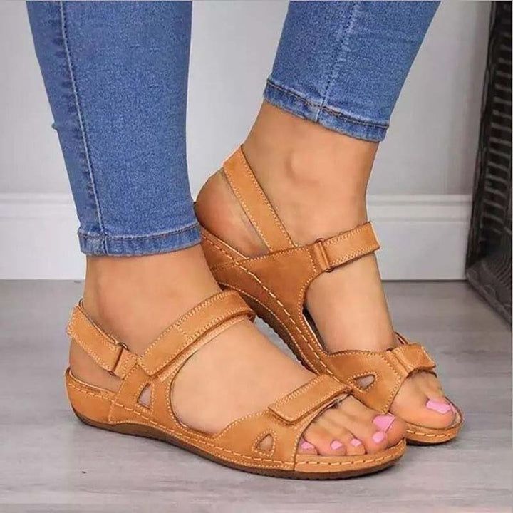 Echoarchiv | Bliss Clark Orthopädische Sommersandalen mit Klettverschluss für Frauen