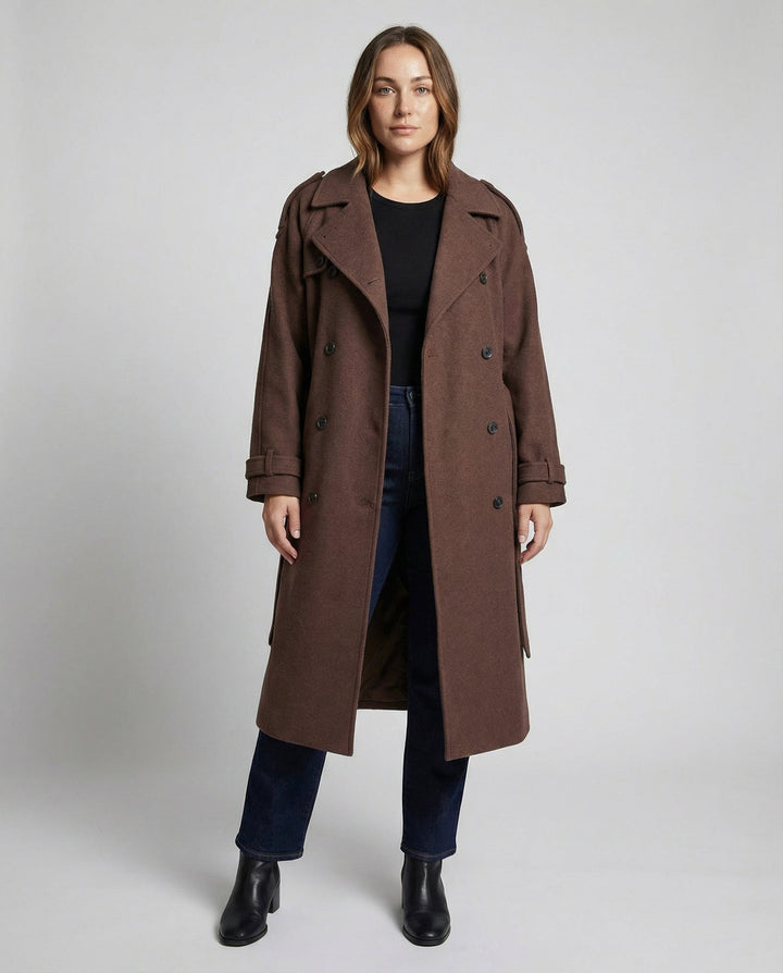 Bequemer Oversized Wollmantel Damen | Echoarchiv