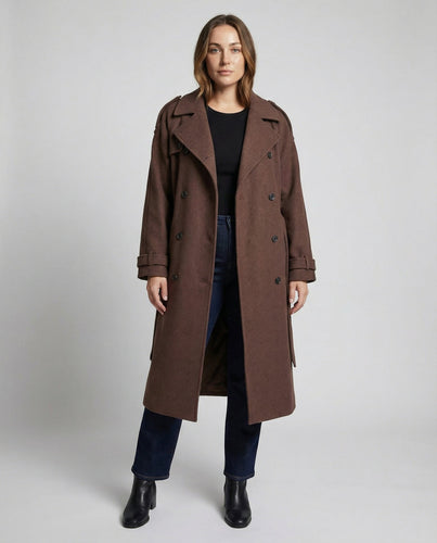 Bequemer Oversized Wollmantel Damen | Echoarchiv
