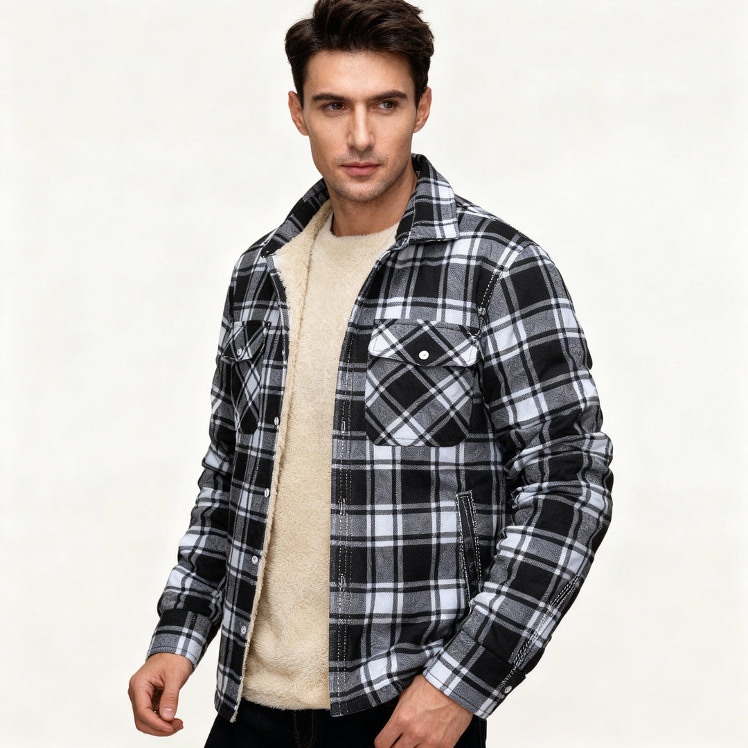 Echoarchiv | Fleecegefütterte Karierte Jacke – Warm & Stilvoll