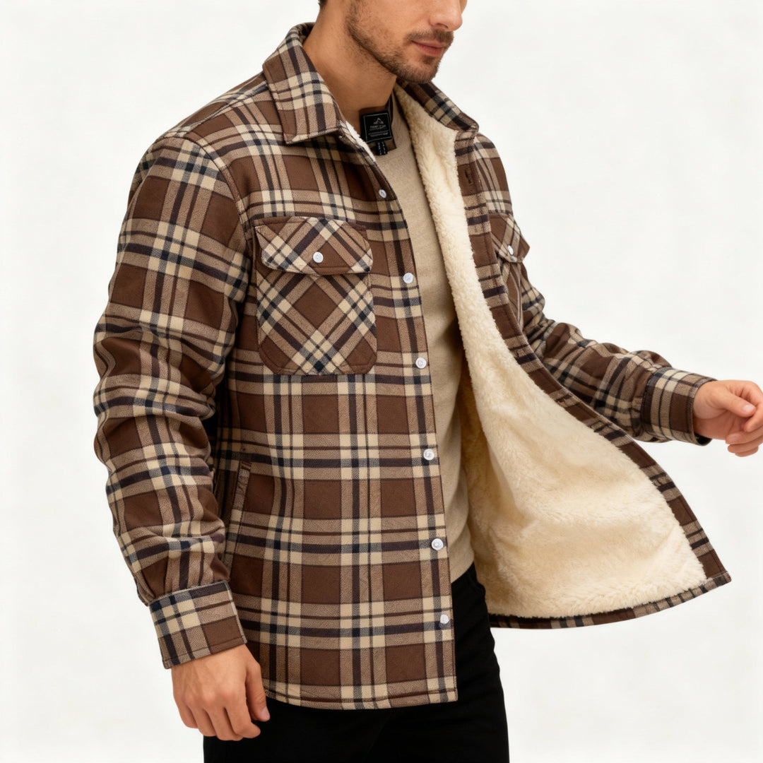 Echoarchiv | Fleecegefütterte Karierte Jacke – Warm & Stilvoll