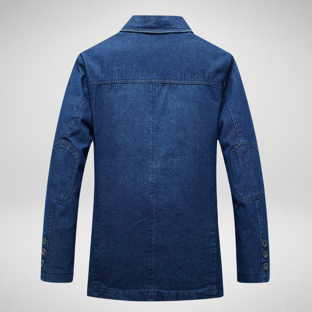 Echoarchiv | JEchoarchivnsblazer Im Denim-Stil mit Einreihigem Knopfverschluss