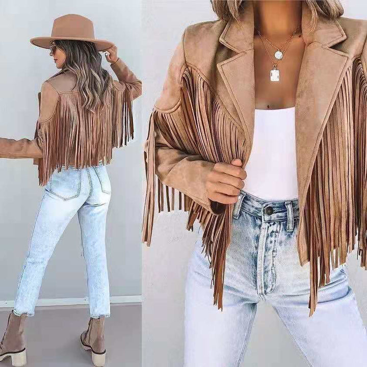Echoarchiv | Retro Chic Jacke mit Fransen
