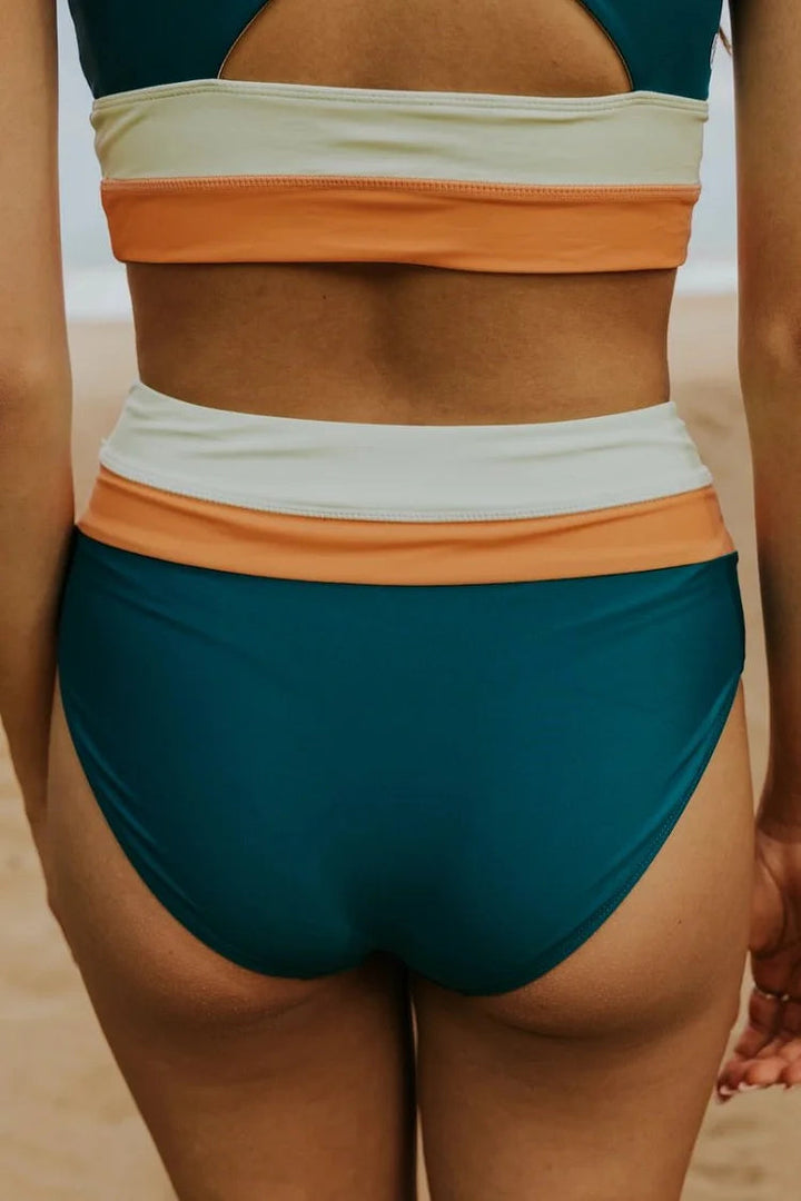 Echoarchiv | Colorblock Cut Back Bikini Set
