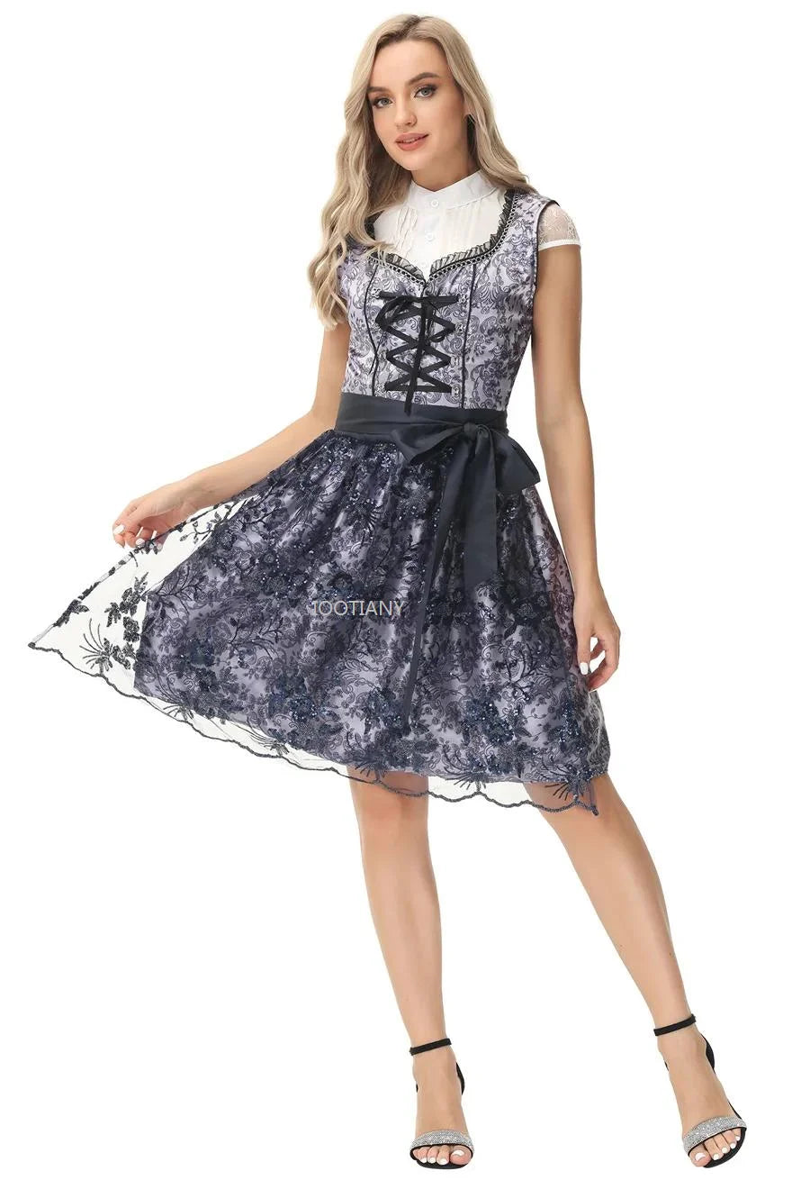 Bayerisches Oktoberfest Dirndl Trachtenkleid – Élara