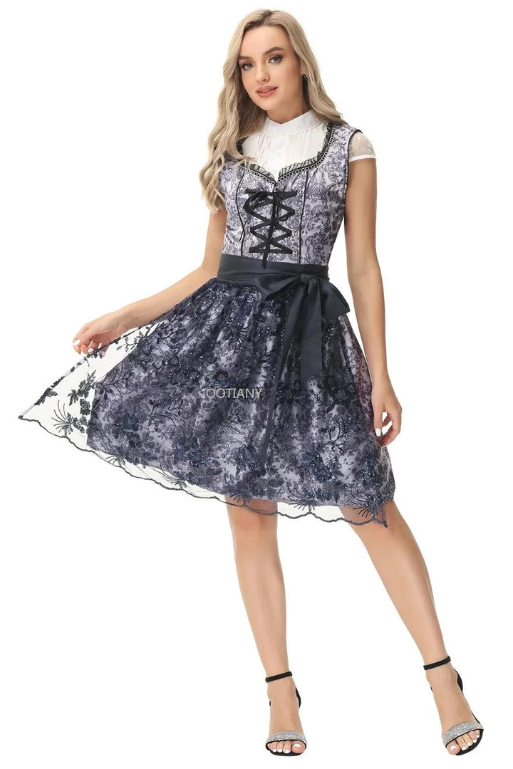Bayerisches Oktoberfest Dirndl Trachtenkleid – Élara