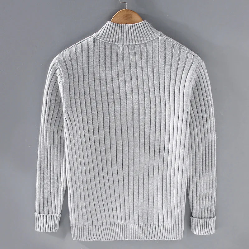 Strickjacke aus Merinowolle mit Reißverschluss – Veloura
