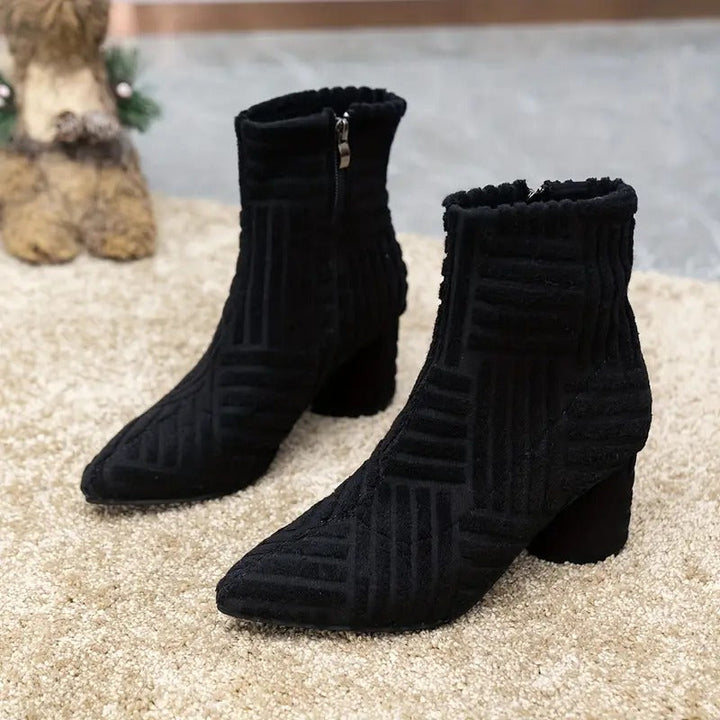 Echoarchiv | Elegante Einfarbige Schuhe Mit Dickem Absatz