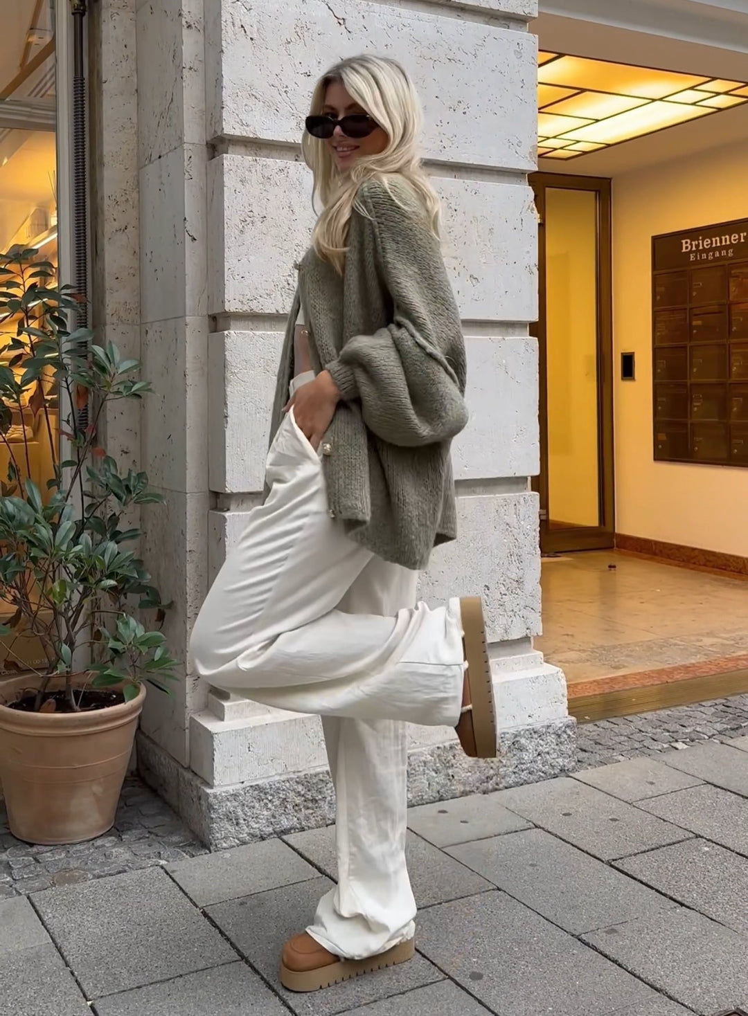 Stilvolle Oversized Wollcardigan für Damen – Veloura