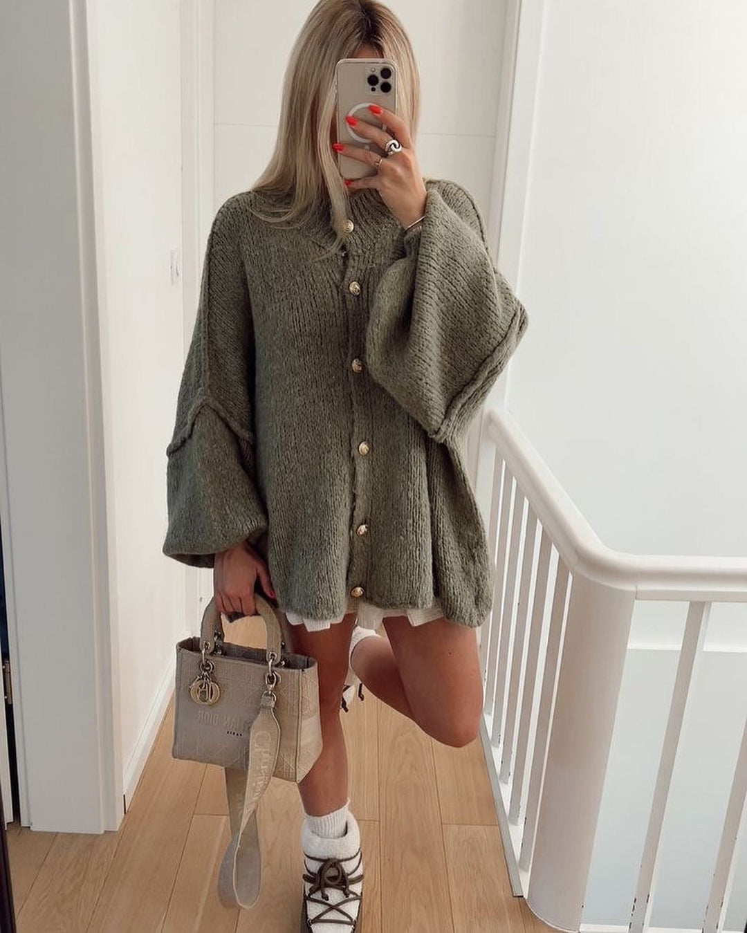 Stilvolle Oversized Wollcardigan für Damen – Veloura