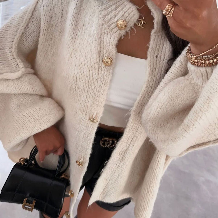 Stilvolle Oversized Wollcardigan für Damen – Veloura