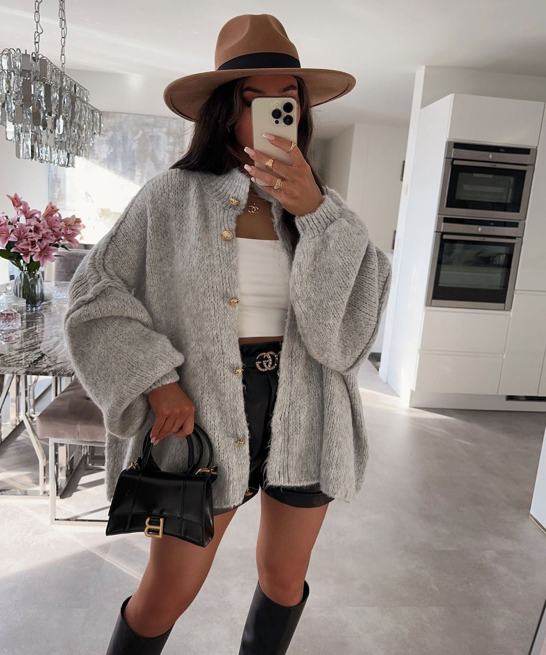 Stilvolle Oversized Wollcardigan für Damen – Veloura