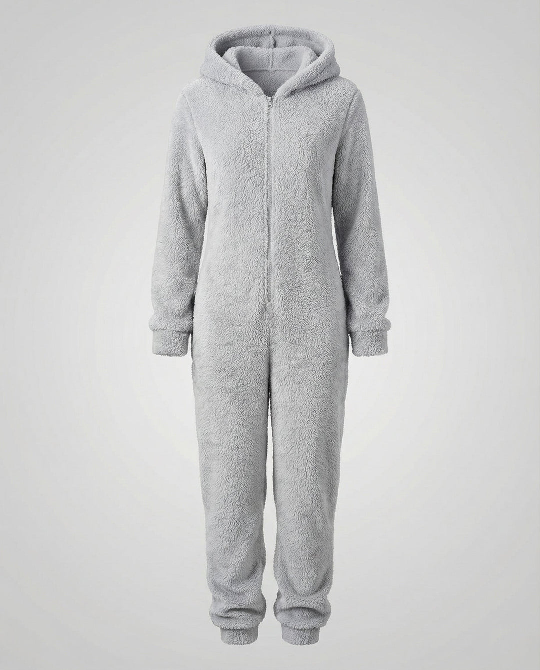 Damen Teddy Fleece Overall Kapuze – Auréline