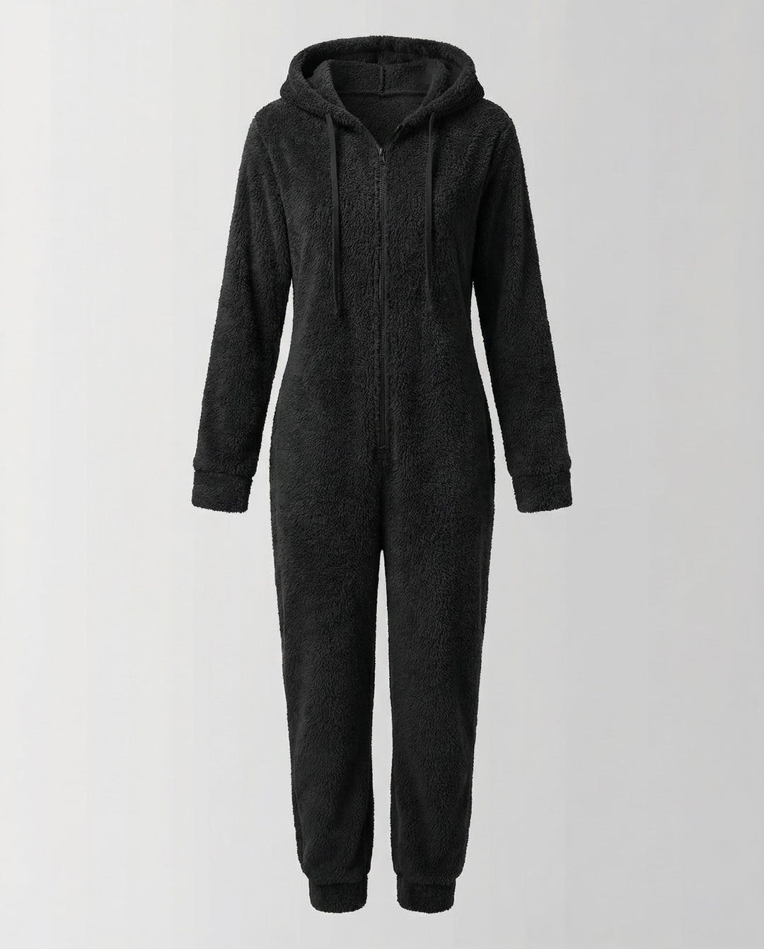 Damen Teddy Fleece Overall Kapuze – Auréline