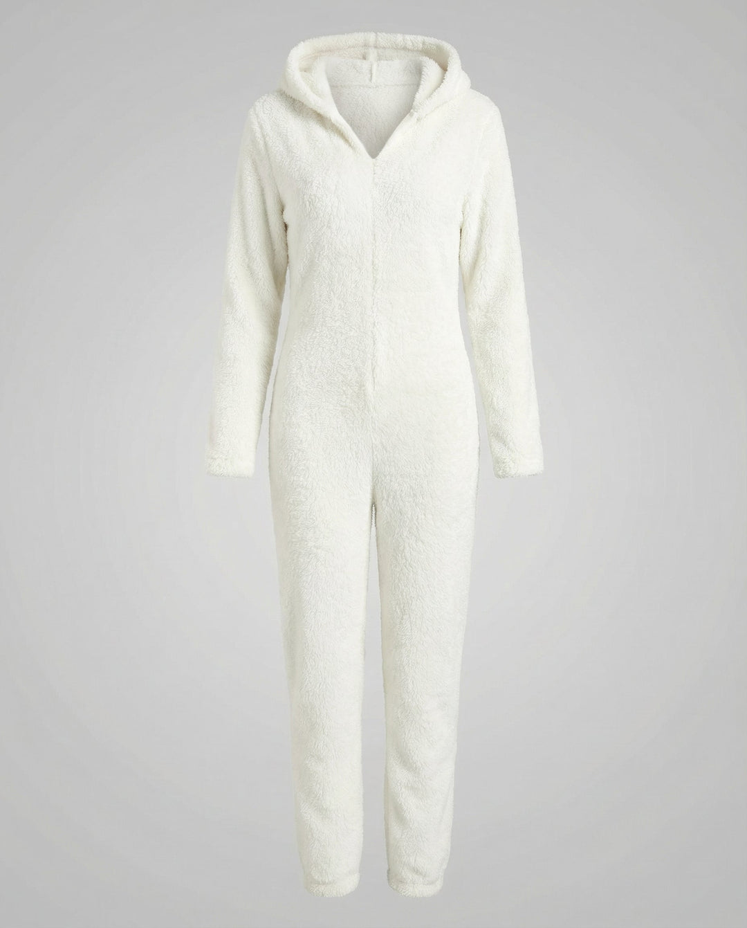 Damen Teddy Fleece Overall Kapuze – Auréline
