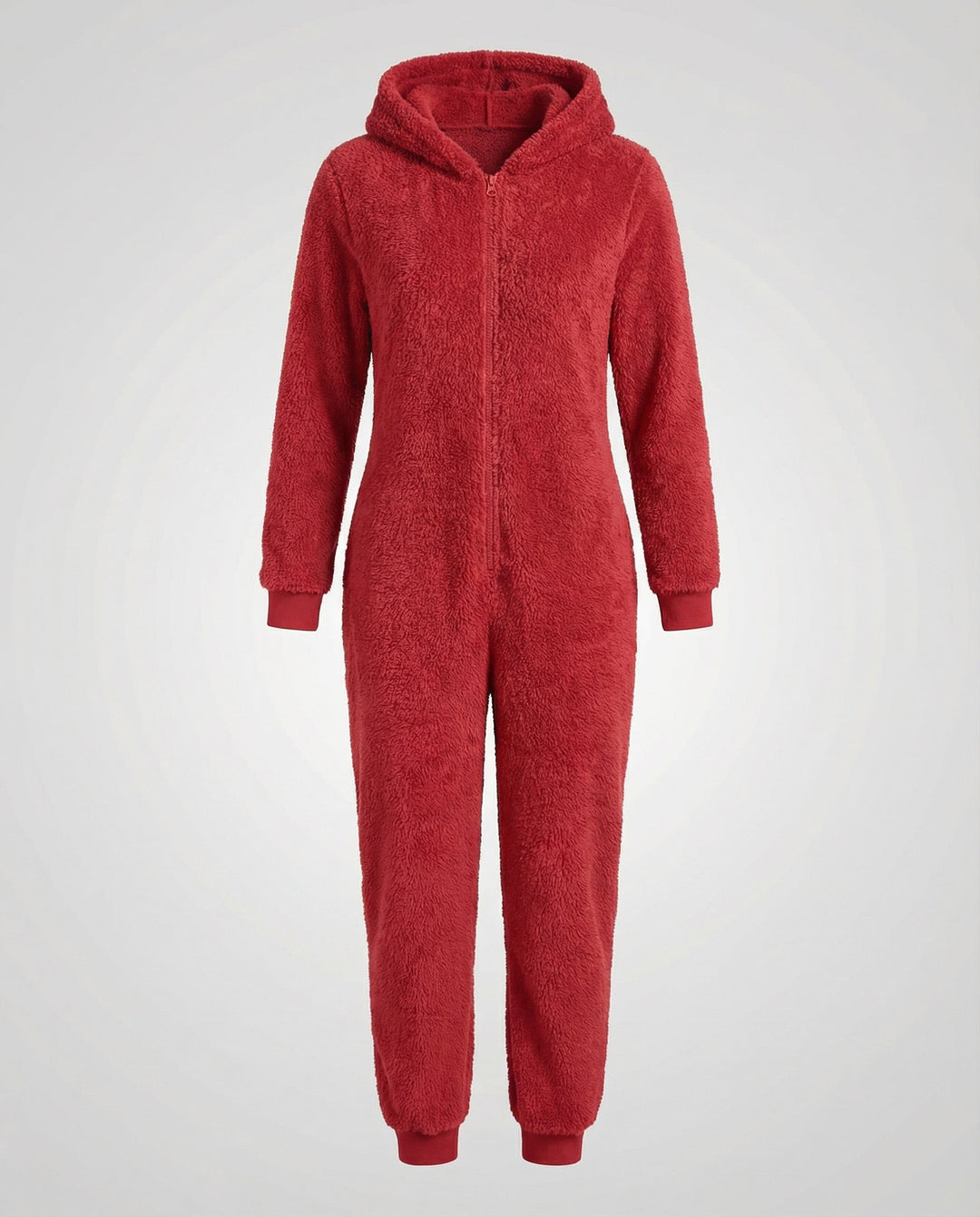 Damen Teddy Fleece Overall Kapuze – Auréline