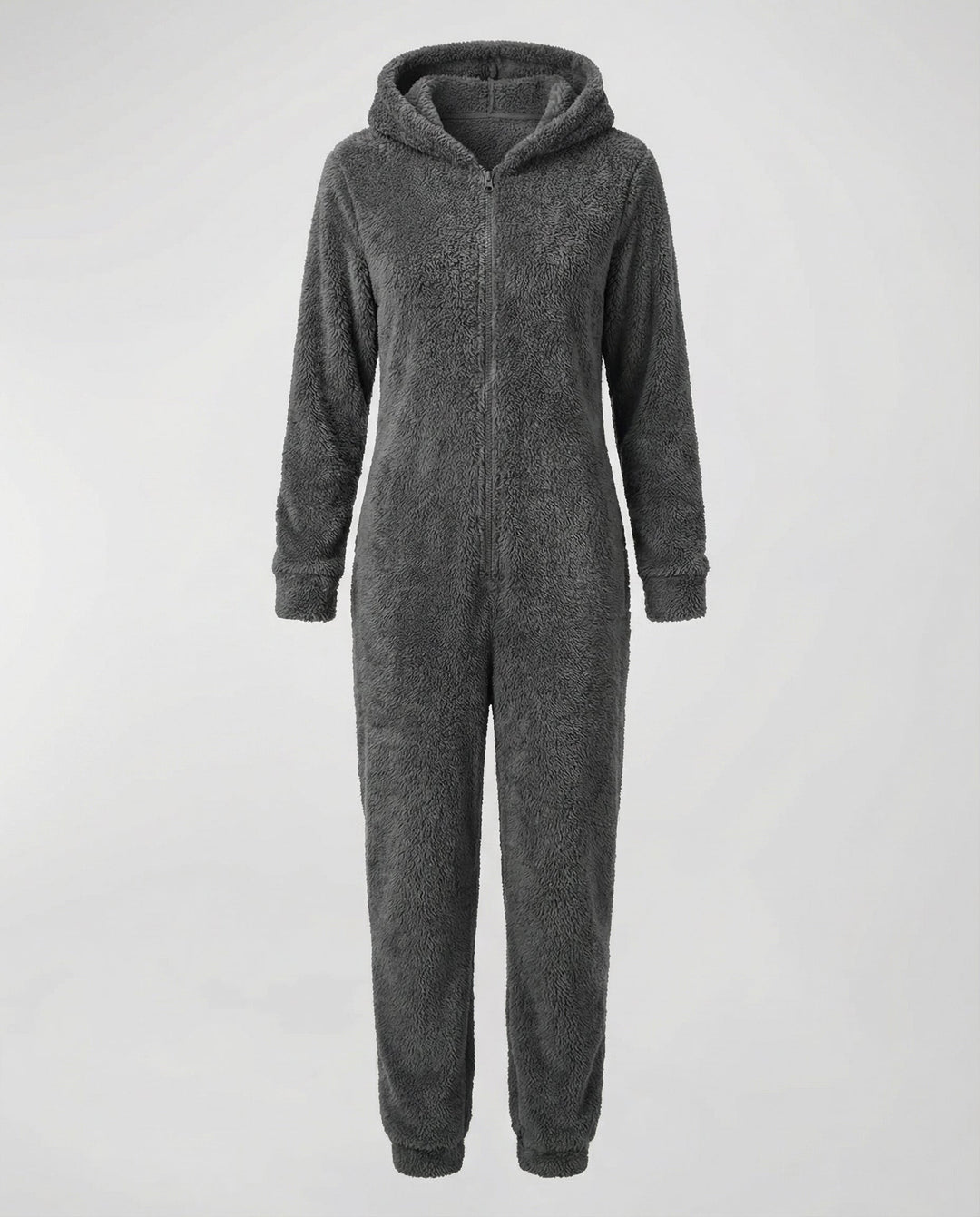 Damen Teddy Fleece Overall Kapuze – Auréline