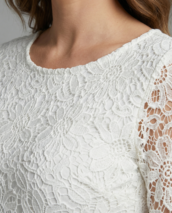 Umstandskleid, Ausschnitte, Spitze, Chiffon, Rundhalsausschnitt, lange Ärmel, für Damen, elegant, für den Abend, den Abschlussball, schwanger